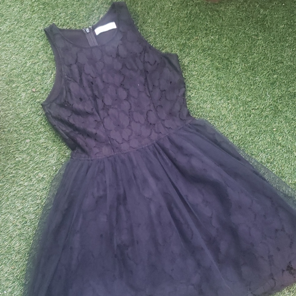 Abercrombie kids black lace dress
